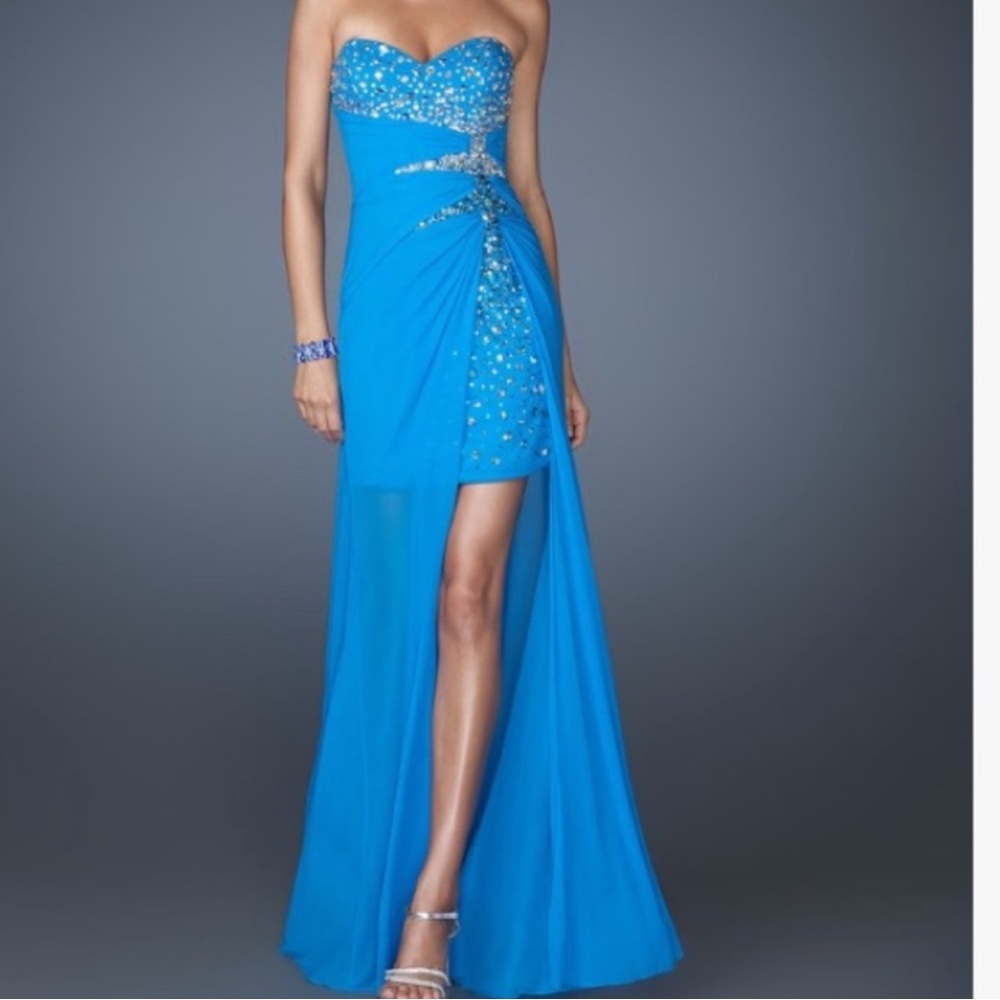 BNWT La Femme beaded gown